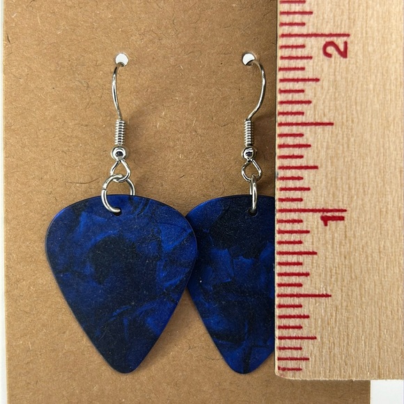 Guitar Pick Custom Earrings - Picture 2 of 3